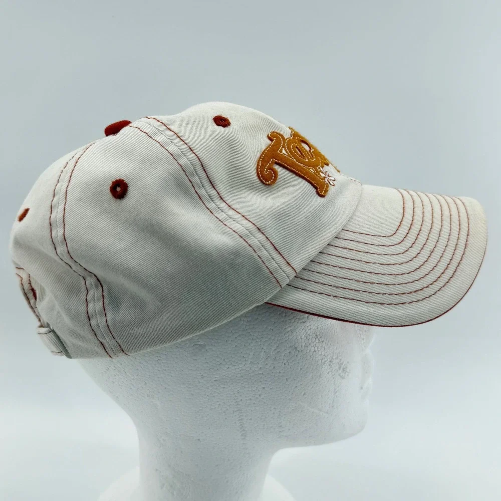 Top of the World Hat Women OSFA Cream Texas Girl‎ Longhorn Floral Baseball Cap
